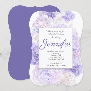 Lavender Floral Sweet 16 Invitation