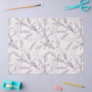 Lavender Floral Tissue Paper