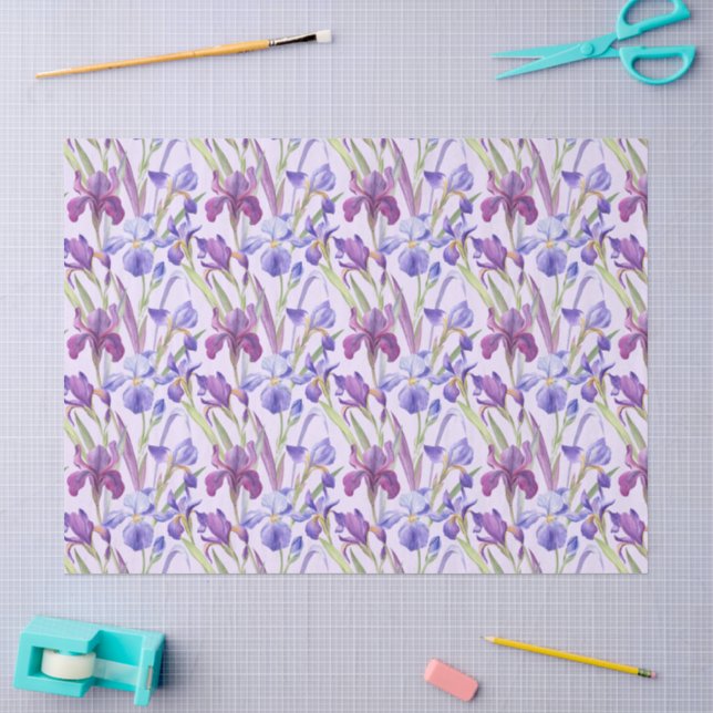 Lavender Floral  Tissue Paper (Craft)
