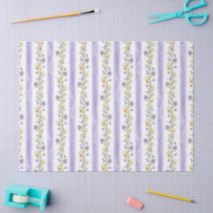 Lavender Floral Tissue Paper