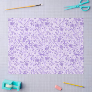 Lavender Floral Tissue Paper