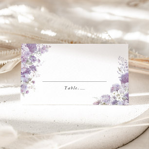 Lavender Floral Watercolor Wedding Place Card