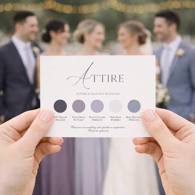 Lavender Floral Wedding Attire Card (Creator Uploaded)
