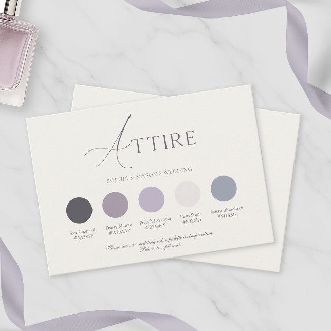 Lavender Floral Wedding Attire Card (Creator Uploaded)