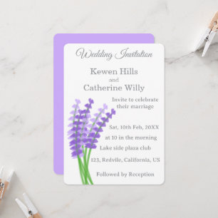 Lavender Floral Wedding Invitation