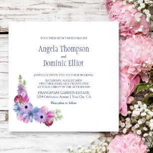 Lavender Floral Wedding Invitation