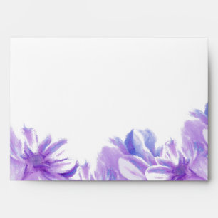 Lavender Floral Wedding Invitation Envelope
