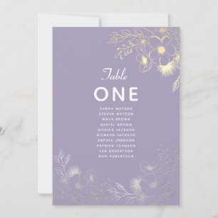 Lavender Floral Wedding Seating Chart