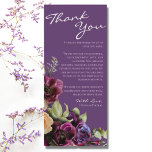 Lavender Floral Wedding Thank You Place Card<br><div class="desc">Customise this Lavender Floral Wedding Thank You Place Card for your upcoming wedding. This personalised Lavender Floral Wedding Thank You Place Card will make your wedding a special, personalised event for your family and friends. Your guests will love how this Lavender Floral Wedding Thank You Place Card is personalised to...</div>