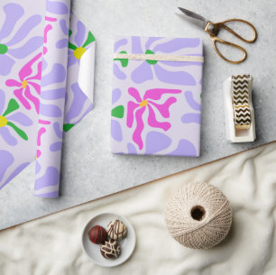 Lavender Floral Wrapping Paper