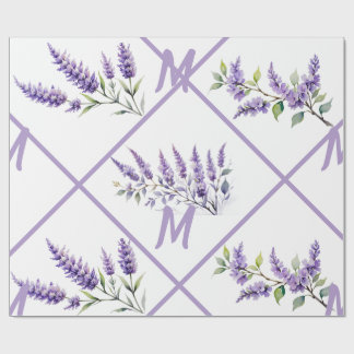 Lavender floral wrapping paper