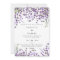 lavender florals boho modern wedding invitation