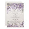 lavender florals boho modern wedding invitation