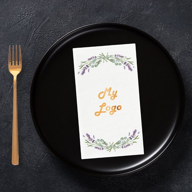 Lavender florals business logo napkin (Creator Uploaded)