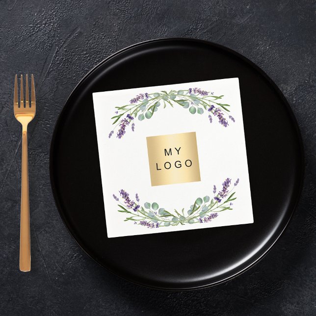Lavender florals business logo napkin (Creator Uploaded)