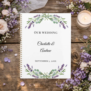 Lavender florals eucalyptus wedding planner