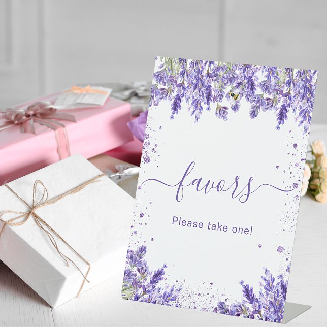 Lavender florals favour sign (Creator Uploaded)