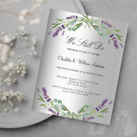 Lavender florals silver budget vow renewal wedding