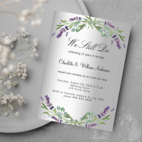 Lavender florals silver luxury vow renewal wedding