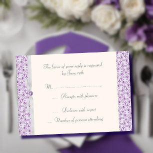 Lavender Florentine RSVP Card