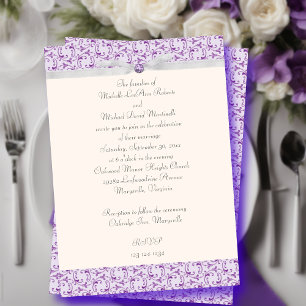 Lavender Florentine Wedding Invitation