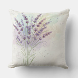 Lavender Flower Bouquet Cushion