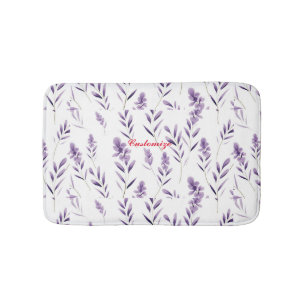 Lavender Flower Buds Thunder_Cove Bath Mat