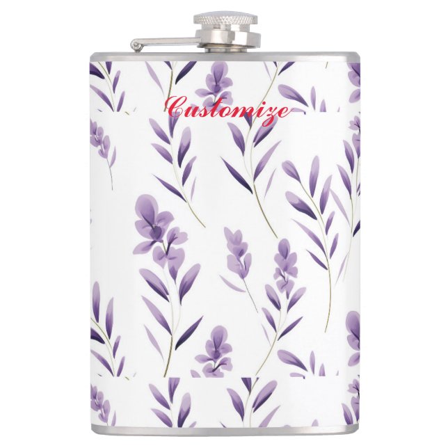 Lavender Flower Buds  Thunder_Cove  Hip Flask (Front)