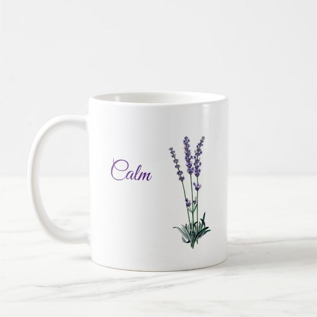 Lavender Flower Calm Mug (Left)