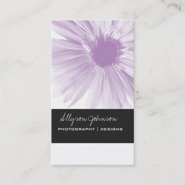 Lavender  Flower Design  Background Business Cards (Front)