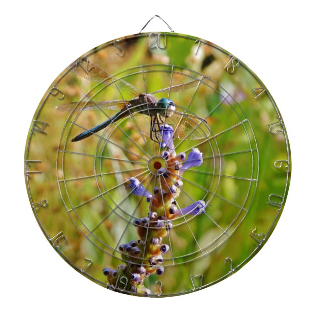 Lavender flower dragonfly dartboard (Front)