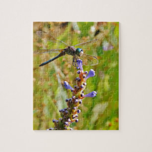 Lavender flower dragonfly jigsaw puzzle