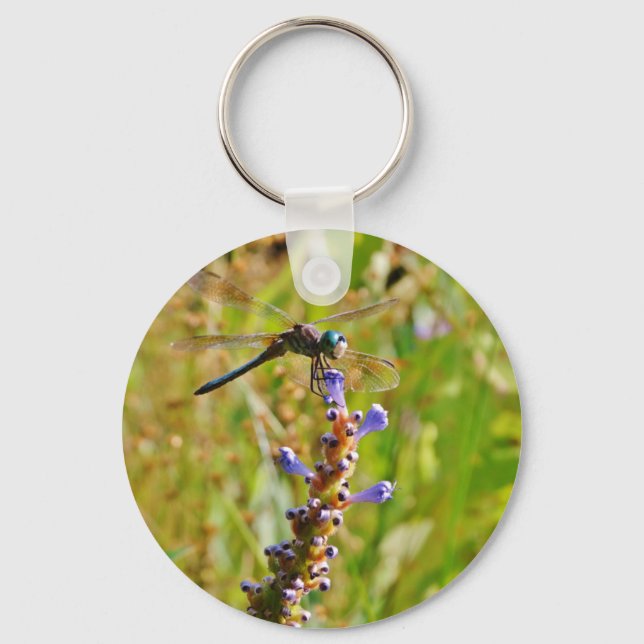 Lavender flower dragonfly key ring (Front)