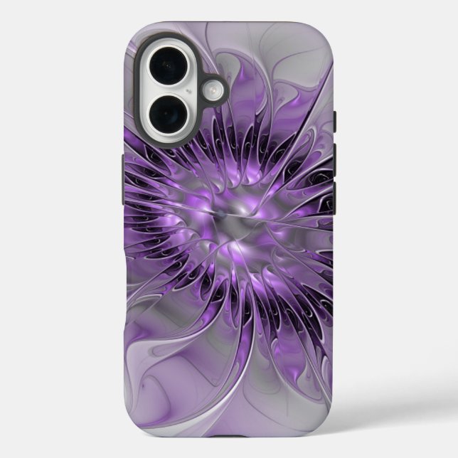 Lavender Flower Dream Modern Abstract Fractal Art Case-Mate iPhone Case (Back)