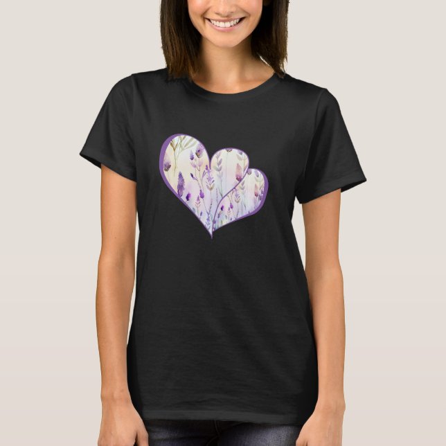 Lavender Flower Garden T-Shirt (Front)