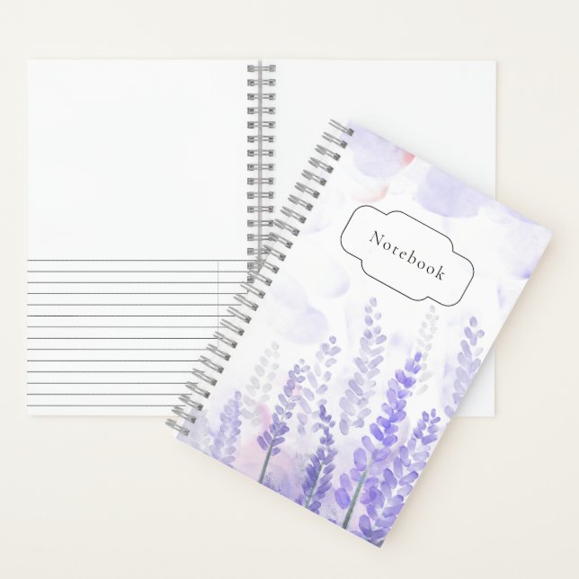 Lavender Flower Notebook – Floral Digital Art (Inside)
