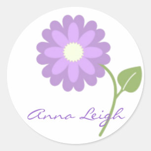 Lavender Flower Personalised Stickers
