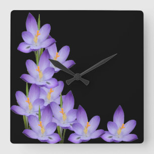 Lavender Flower Wall Clock