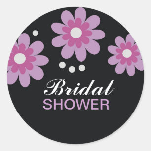 Lavender Flowers Bridal Shower Favours Seals