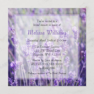 Lavender Flowers Bridal Shower Invitation