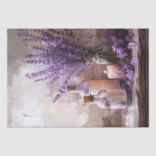 Lavender Flowers Candles Apothecary Decoupage Tissue Paper