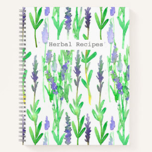 Lavender Flowers Cooking Recipes Herbs Notebook