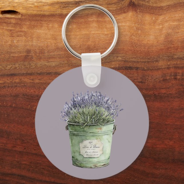 Lavender Flowers Dream Key Ring (Front)
