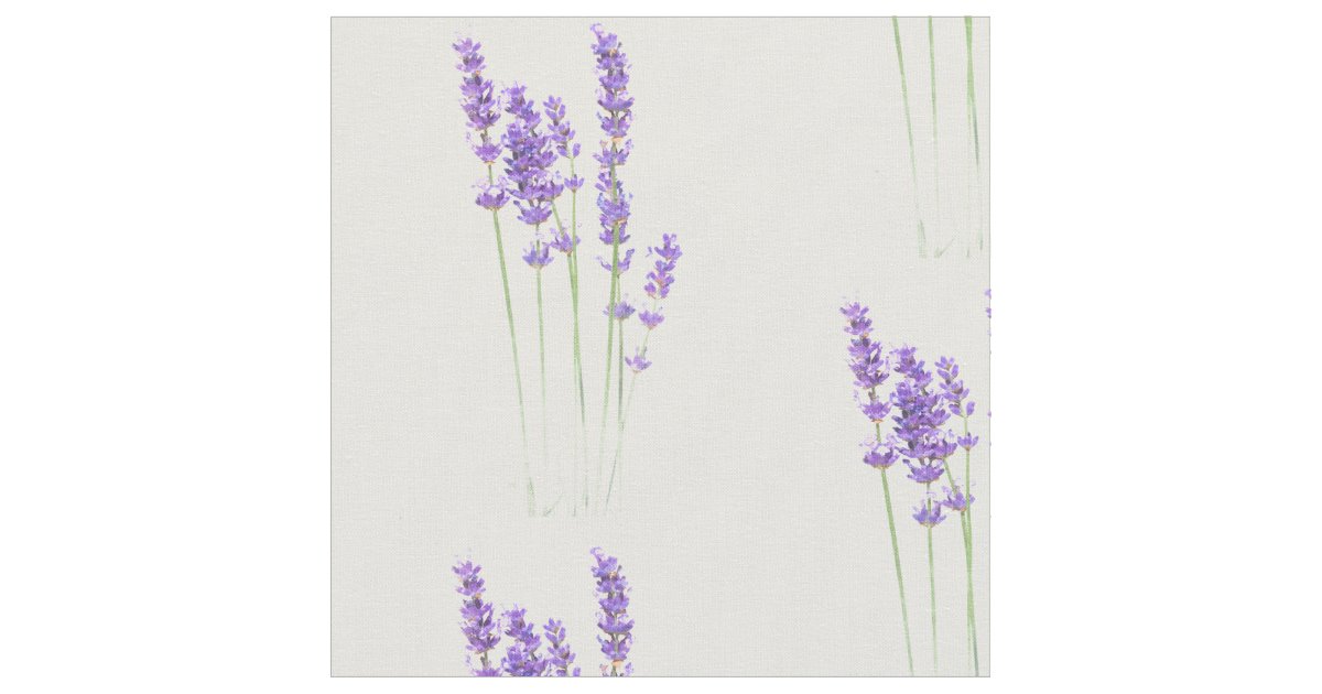 Lavender Flowers Fabric | Zazzle.co.uk