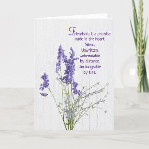 Lavender Flowers for Friendship Card