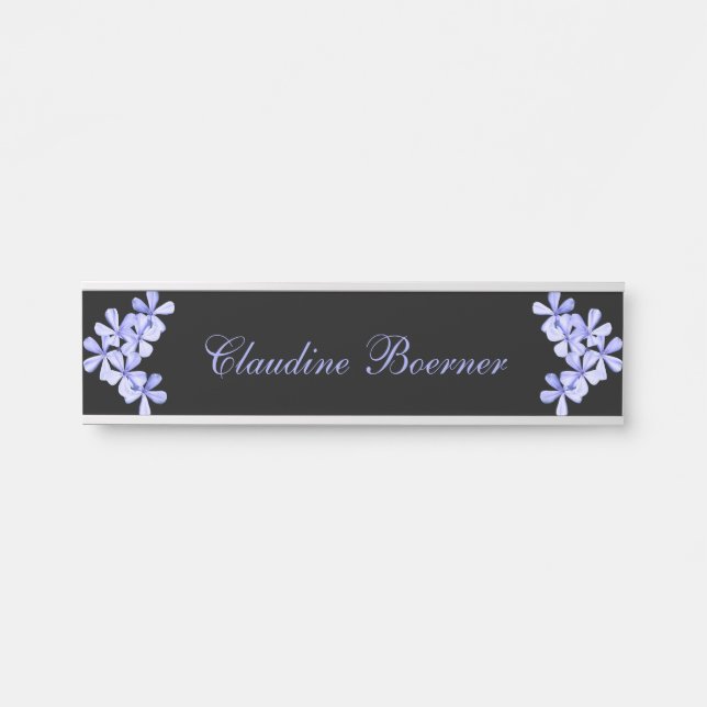 Lavender Flowers Hanging Wall Nameplate (Front)