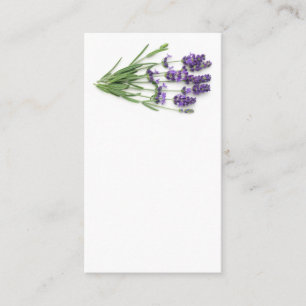 Lavender Flowers Isolated On White Background Business Card