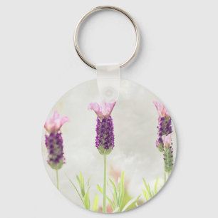 Lavender Flowers Key Ring