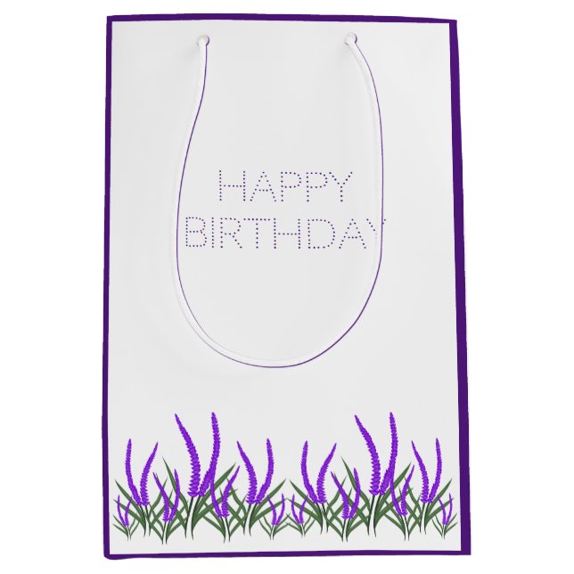 Lavender flowers medium gift bag (Front)