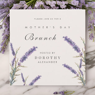 Lavender Flowers Mother's Day Brunch Invitation